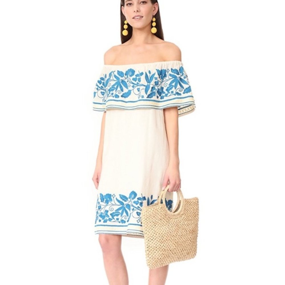 Scotch & Soda embroider off the shoulder dress
